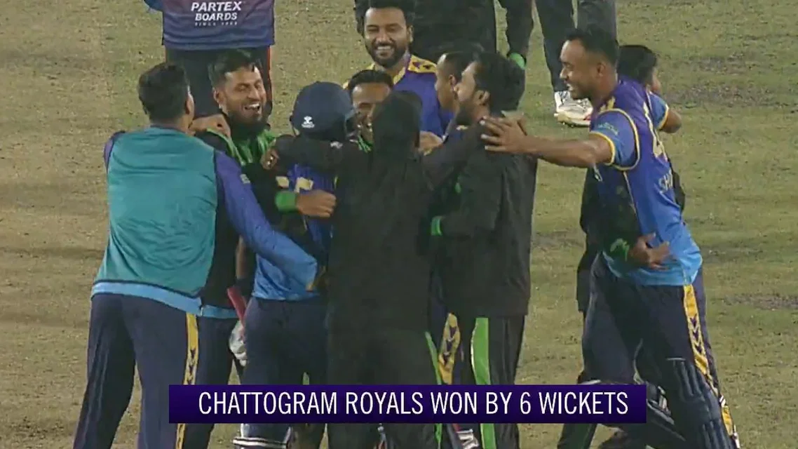 Chattogram Royals won by 6 wickets to reach BPL final [Source: Fancode]