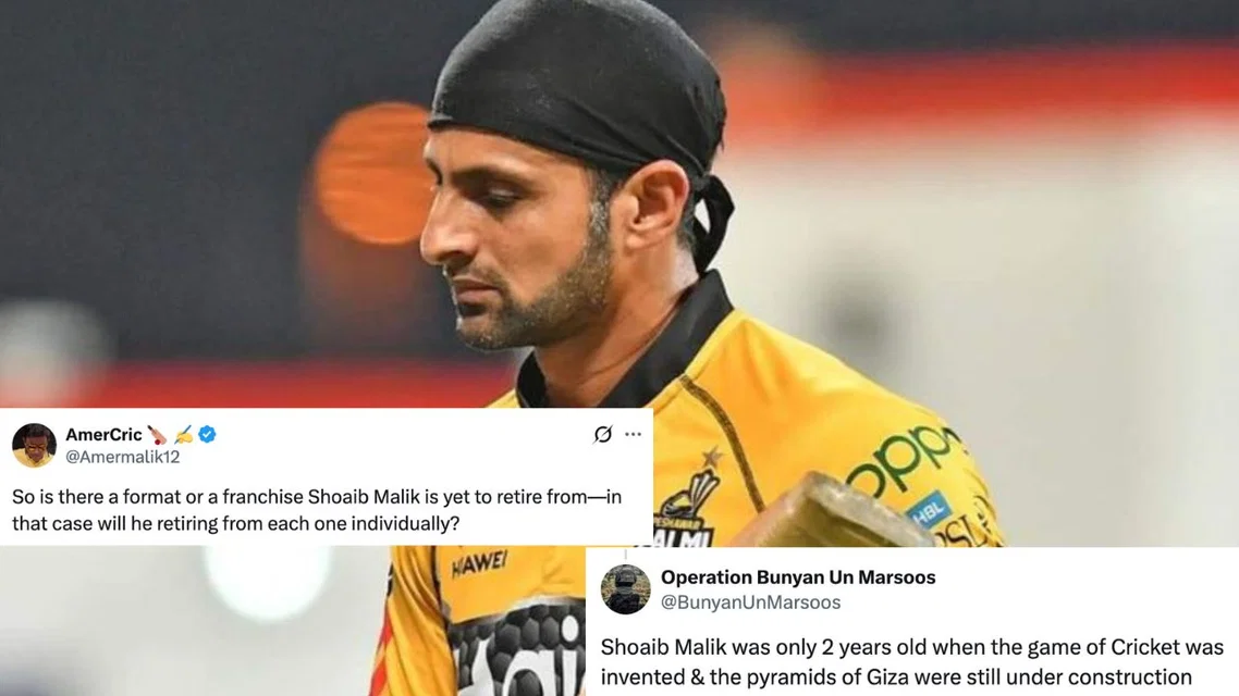 Fans react to Shoaib Malik's PSL retirement [Source: @CrickTrack360/X.com]