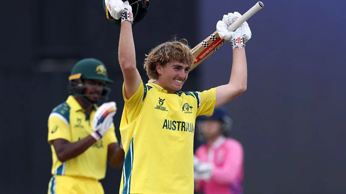 Will Malajczuk hit fastest century in U19 World Cup. [Source - @cricketaus/x]