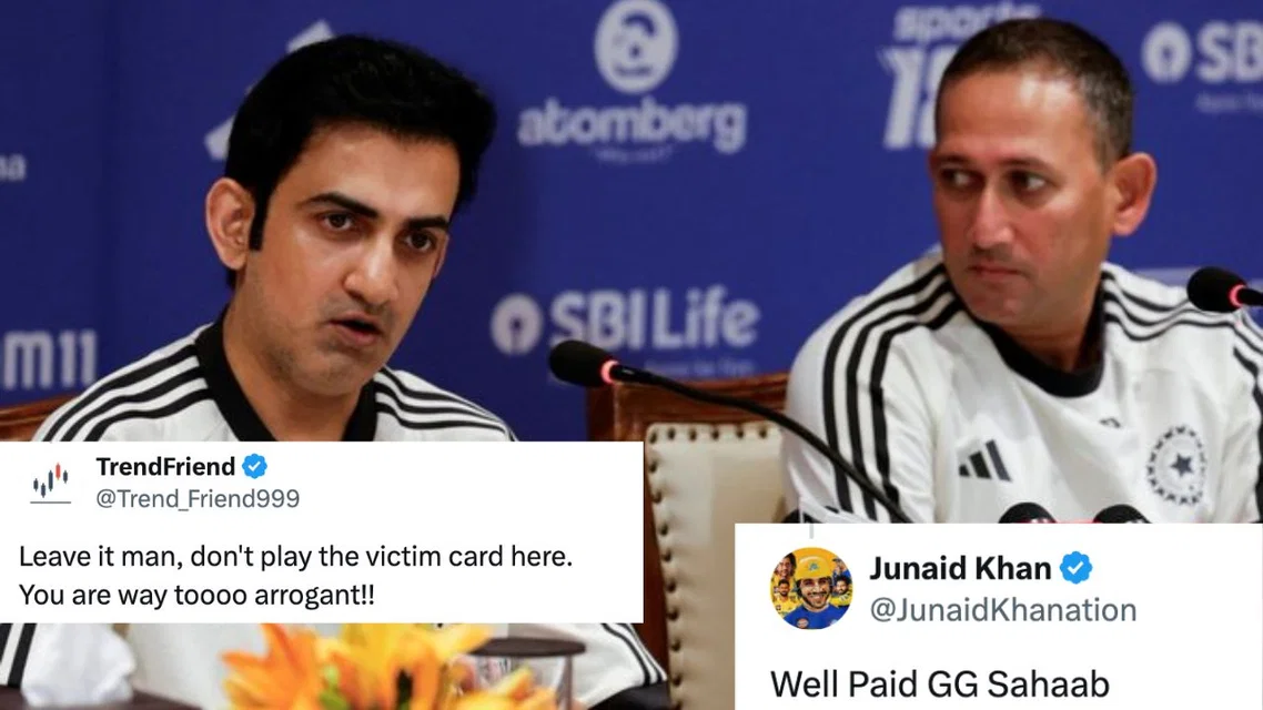 Gautam Gambhir faces backlash for tweet [Source: @ImRohhitt, @JunaidKhanation, @Trend_Friend999/X.com]