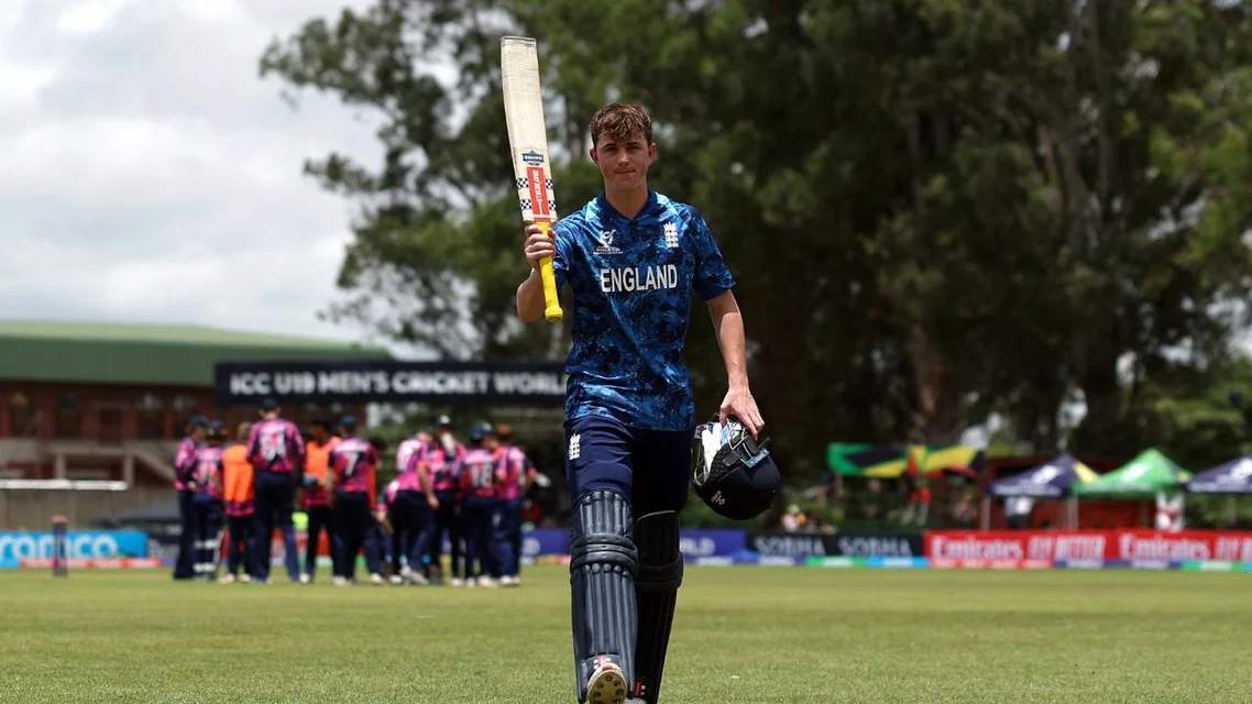 Ben Mayes' 191 in Under-19 World Cup 2026 (Source: @graynics/x.com)