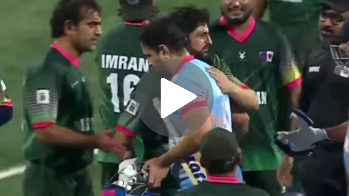 Irfan Pathan and Shoaib Malik share a hug [Source: @anshortfilm/YouTube]