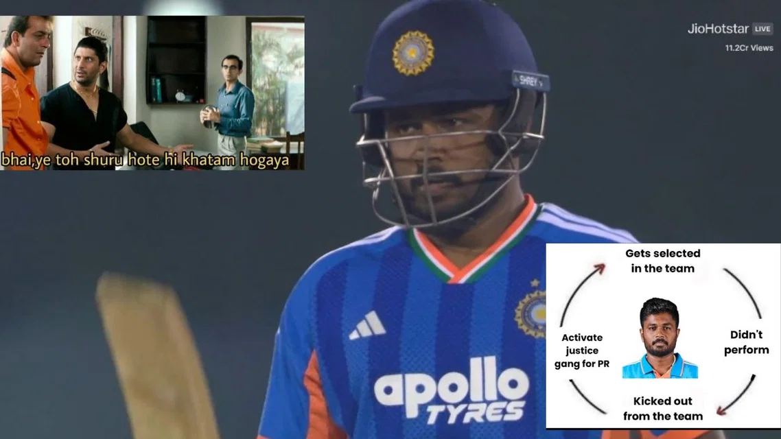 Fans react to Sanju Samson failures [Source: @Vikrant_1589/x]