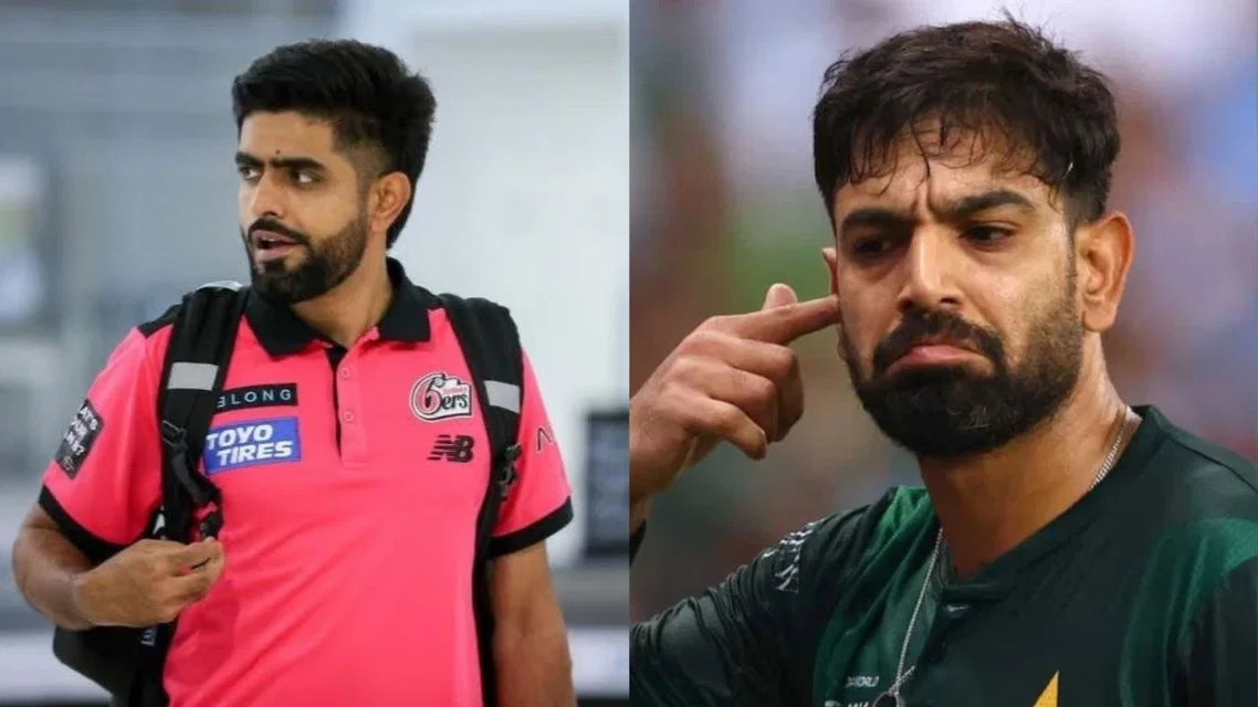 Babar Azam and Haris Rauf roasted [Source: @academy_dinda, @CricCrazyJohns/x]