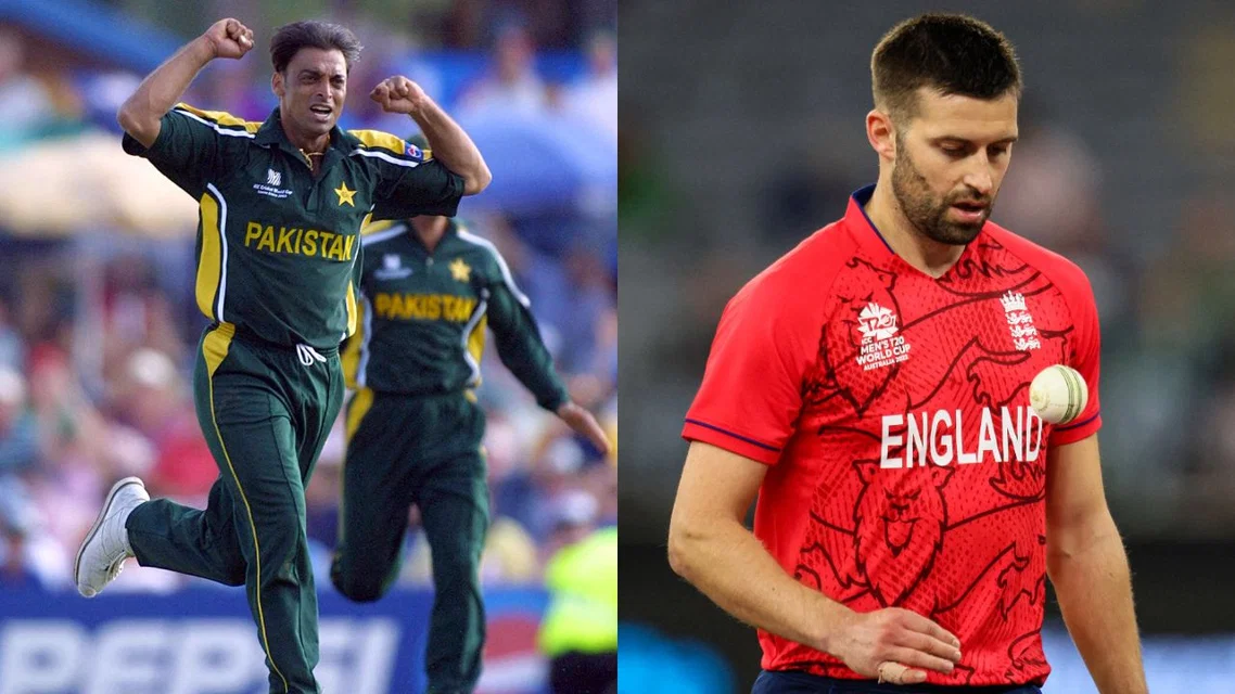 Shoaib Akhtar (L) and Mark Wood (R) (Source: AFP)