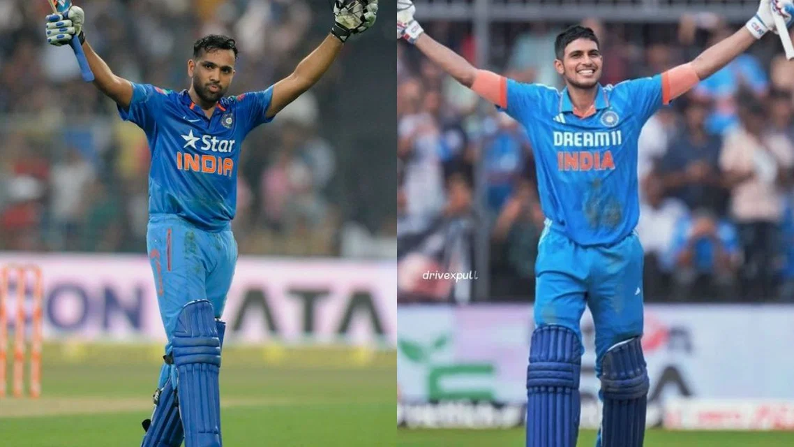 Rohit Sharma (L) and Shubman Gill (R) (Source: AFP)