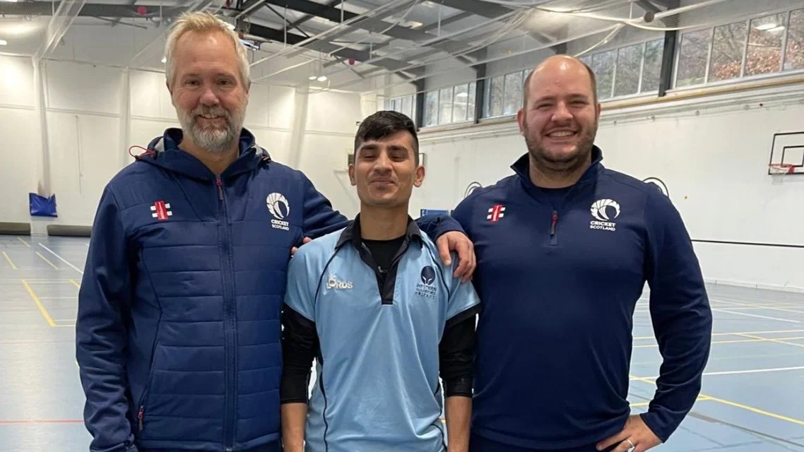 Zainullah Ihsan at Scotland Cricket facility [Source: X]