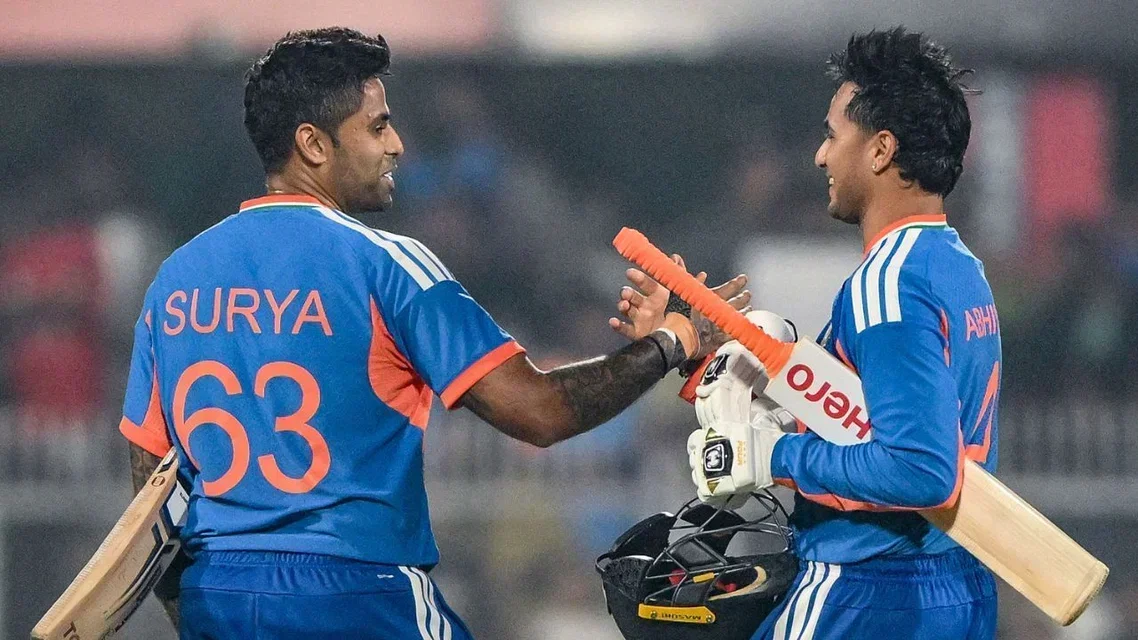 SKY, Abhishek among biggest gainers in ICC rankings [Source: AFP]