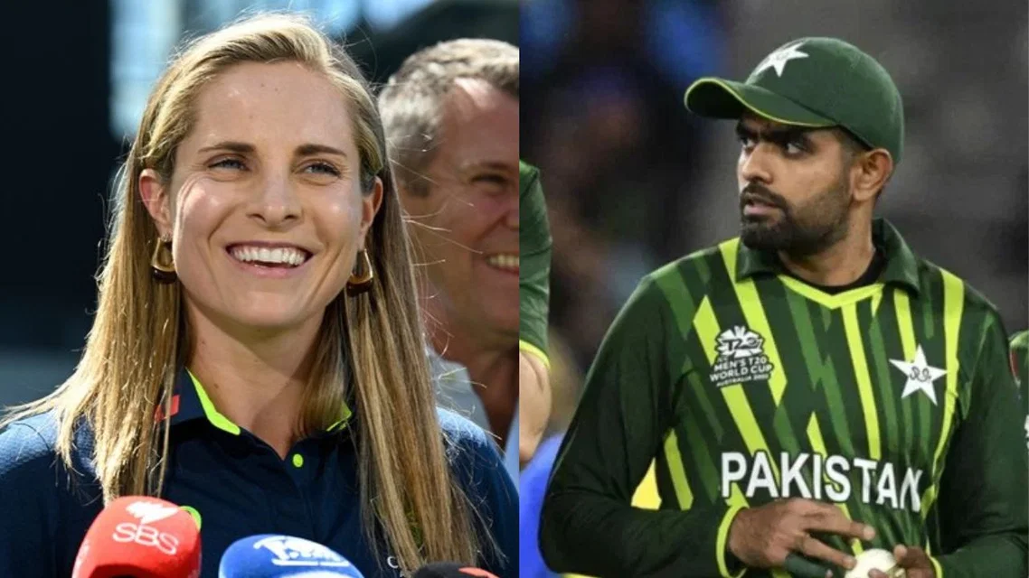 Sophie Molineux and Babar Azam [Source: @cricketcomau/x, AFP]