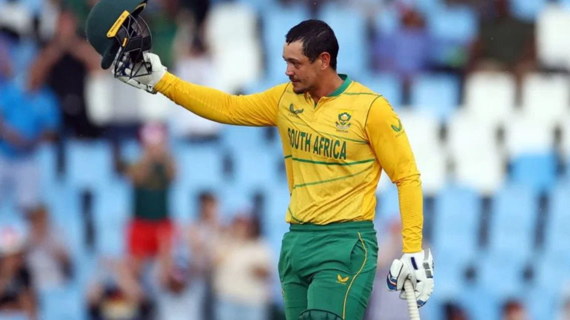 Quinton de Kock's stunning hundred (Source: @Reginal90427485/x.com)