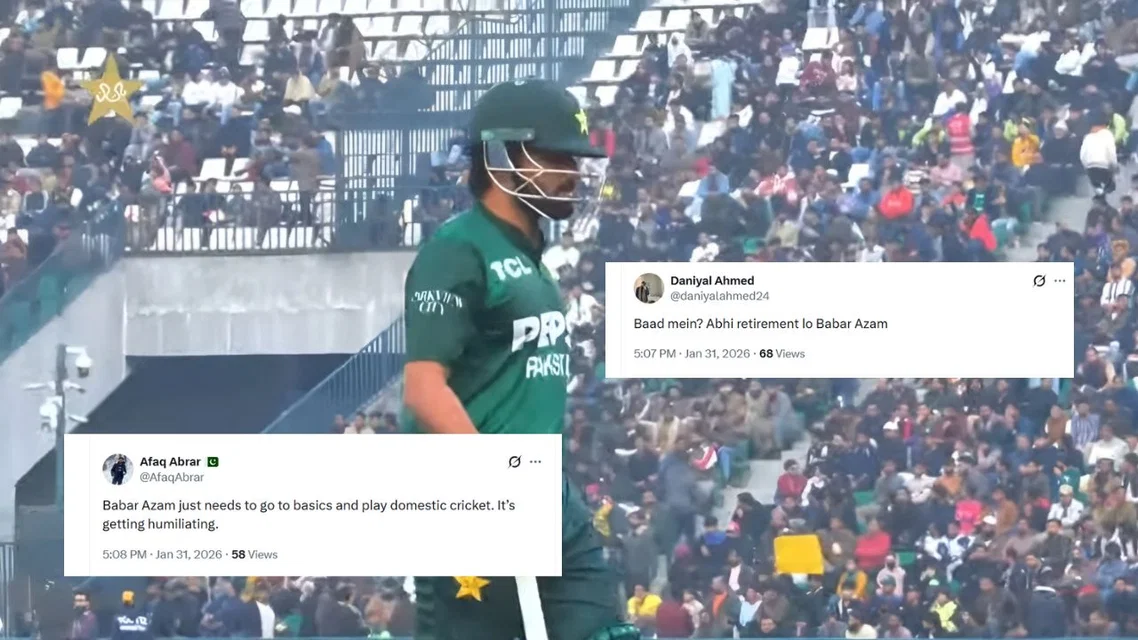 Fans troll Babar Azam after poor knock (Source: @JThakur29/x.com)