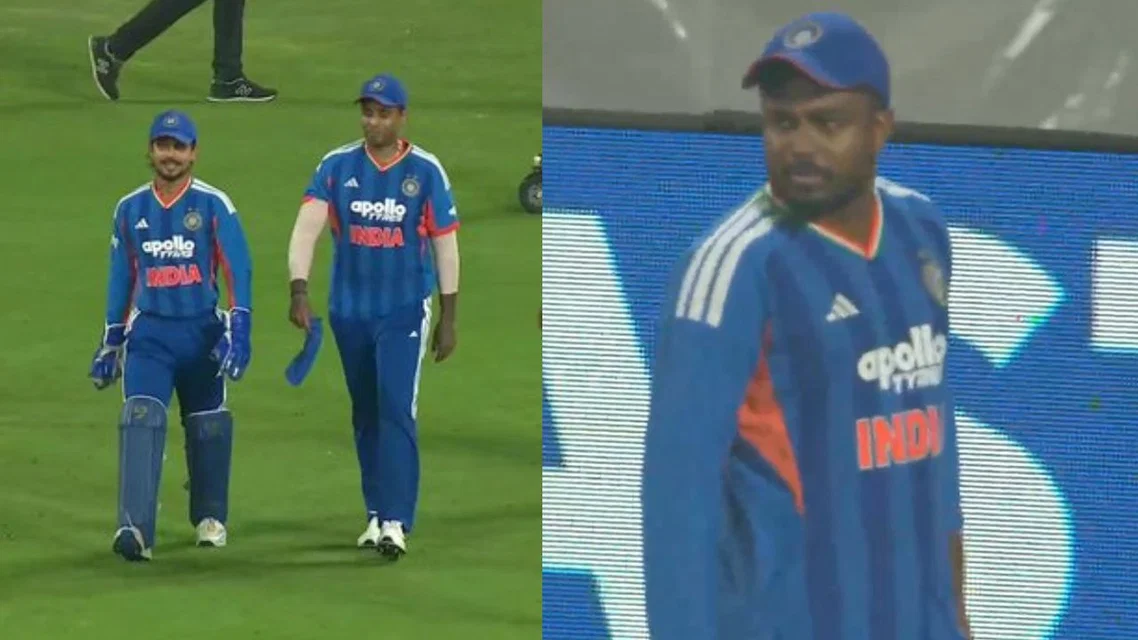 Ishan Kishan was wicketkeeping in 5th T20I vs NZ [Source: JioHotstar]