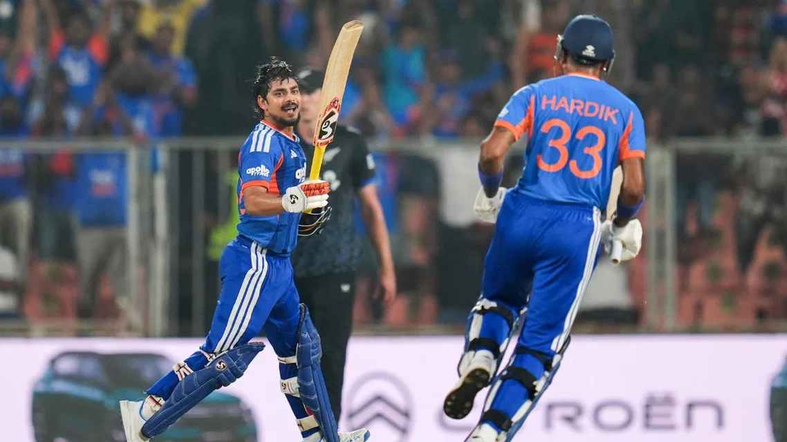 Ishan Kishan scored a century vs NZ in 5th T20I [Source: BCCI/X.com]