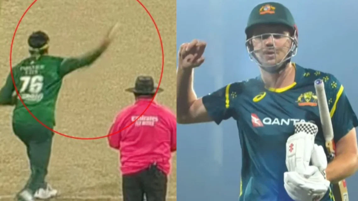 Cameron Green accused Usman Tariq of chucking [Source: @OneCricketApp/x.com]