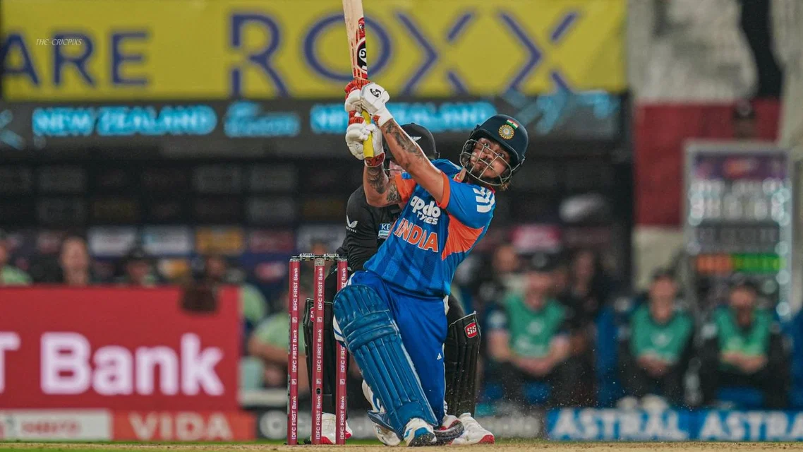 Ishan Kishan smashes maiden T20I hundred (Source: @ICThardPics/x.com)