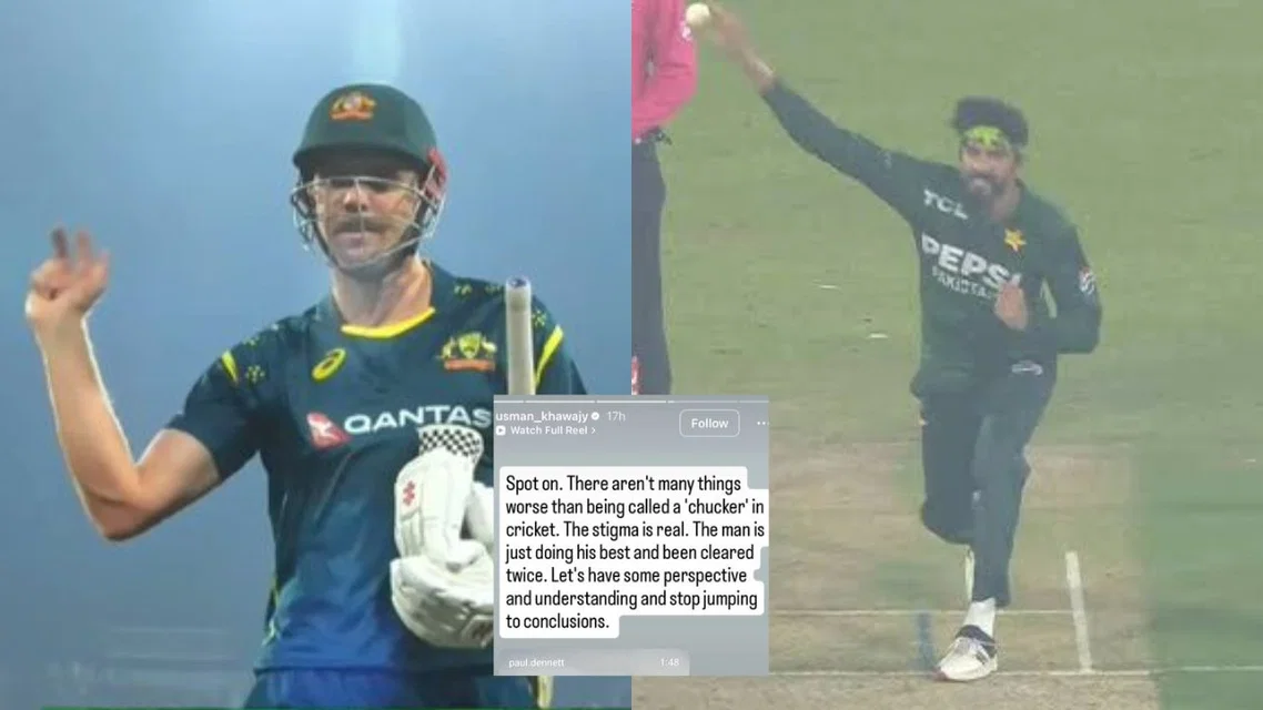 Usman Khawaja posts a story in support of Tariq [Source: Sachin_Gandhi7, pandey_kartikay/X.com, usman_khawajy/instagram.com]