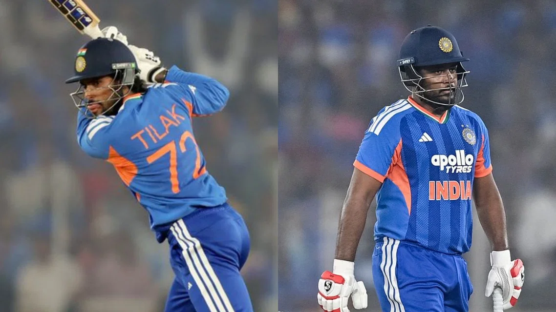 Tilak Varma fires on return as pressure mounts on Sanju Samson. [Source - @bcci/x/AFP]