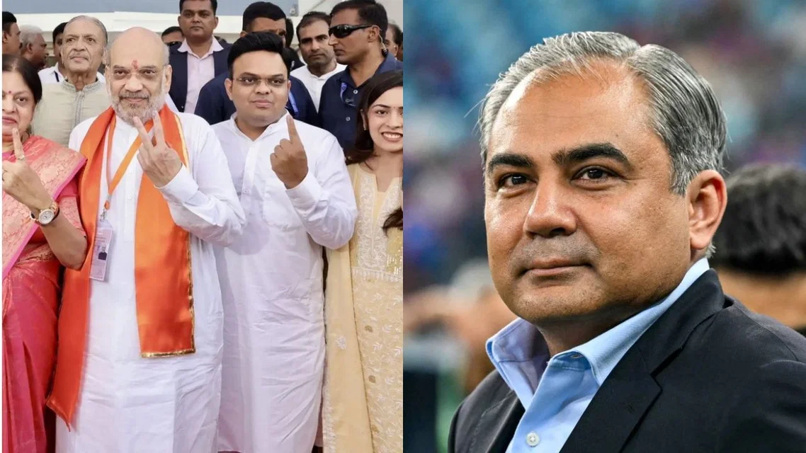 Jay Shah Amit Shah Mohsin Naqvi. Image Credits: X