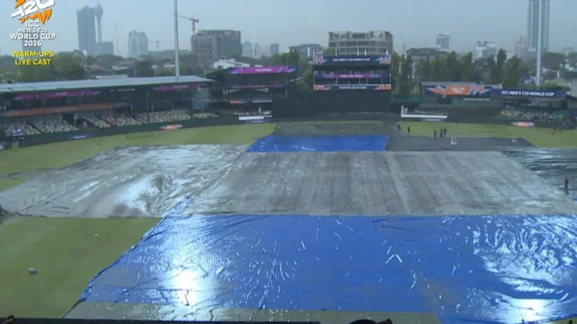 PAK vs IRE match has been delayed due to rain [Source: X]