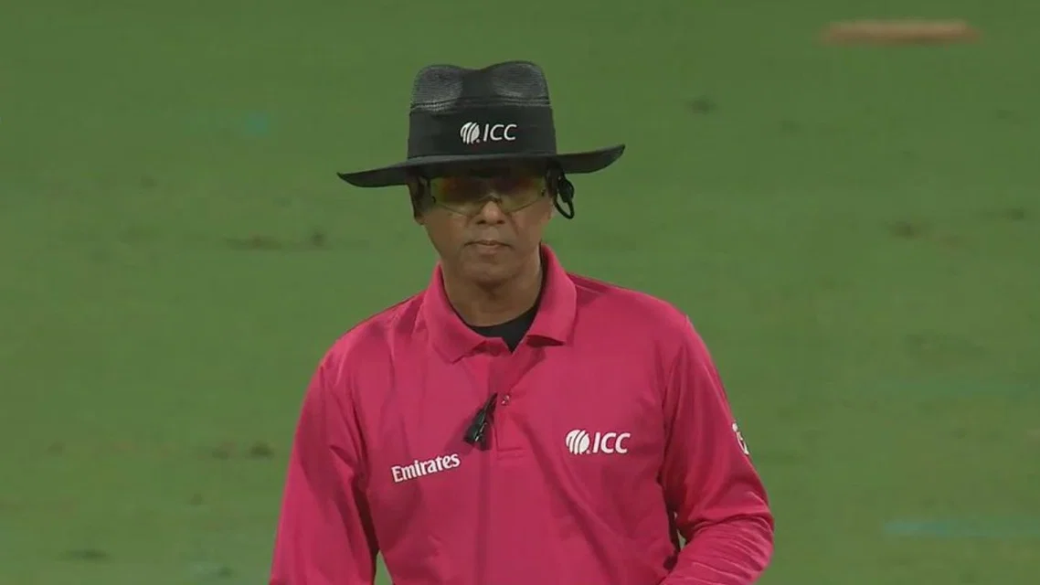 Bangladesh umpire spotted during India vs South Africa game [Source: @ragav_x/X.com]