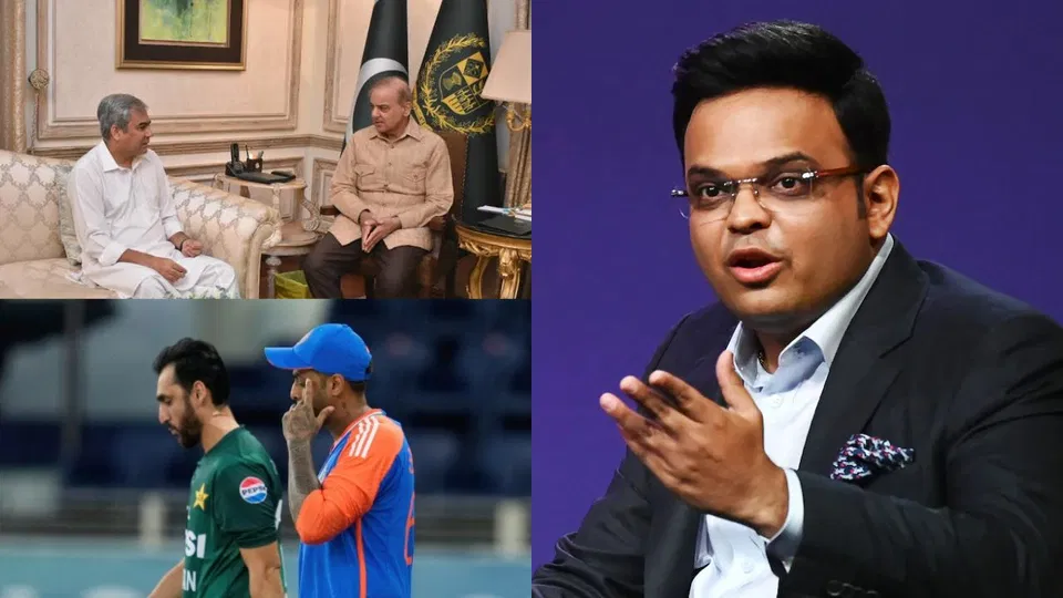 शहबाज शरीफ मोहसिन नकवी जय शाह। छवि साभार: X