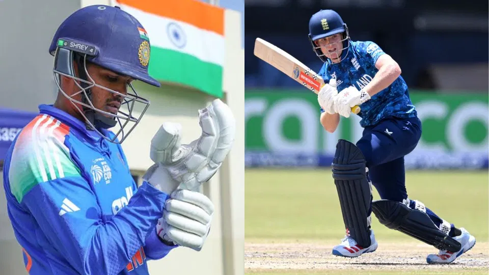 भारत बनाम इंग्लैंड अंडर-19 टीम [Source: Aditya_msdian07, SomersetCCC/X.com]