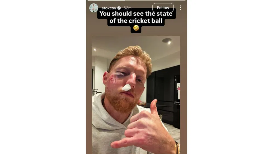 Ben Stokes selfie on Instagram [Source: Instagram]