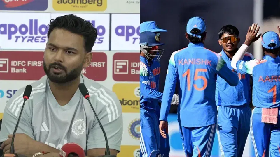 ऋषभ पंत ने भारतीय अंडर-19 टीम को भावुक संदेश भेजा। [स्रोत - @bcci/x]