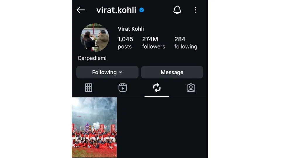 Virat Kohli Instagram re-post [Source: virat.kohli/Instagram]