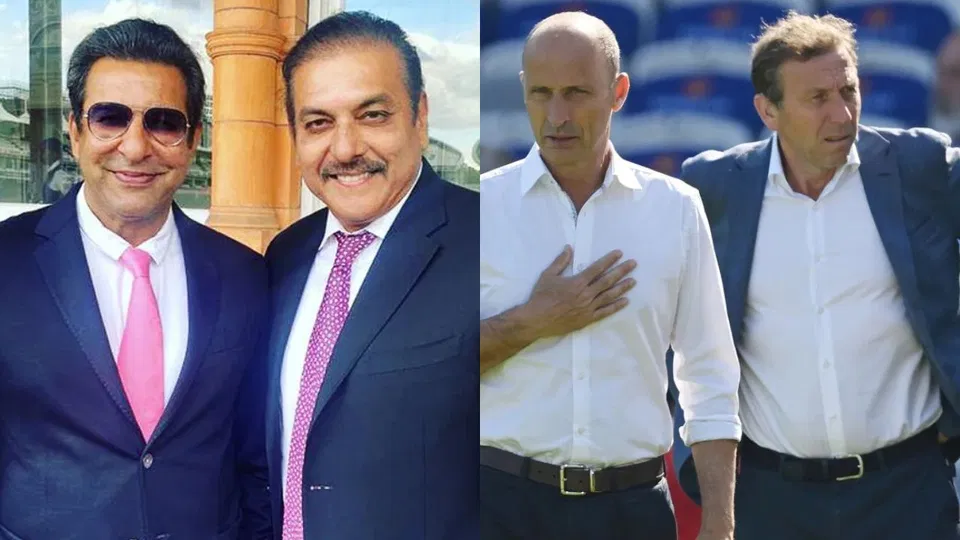 वसीम अकरम, रवि शास्त्री, नासिर हुसैन, माइकल एथर्टन। चित्र साभार: X