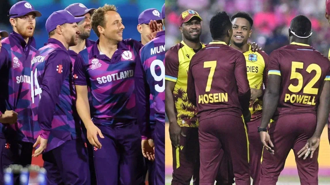 WI vs SCO live streaming updates [Source: @CricketopiaCom, @ICC/X.com]