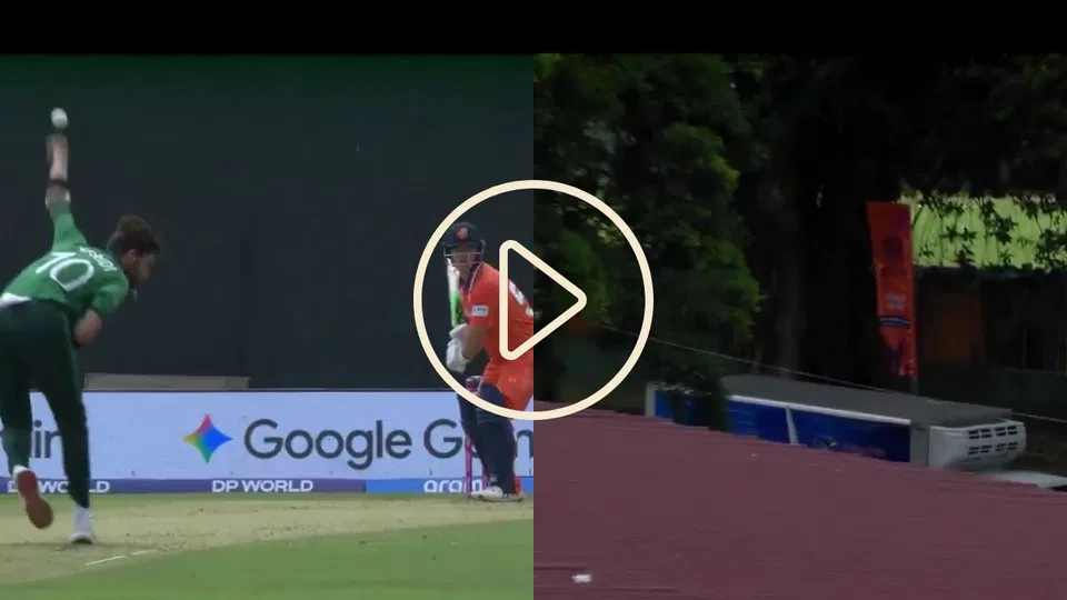 माइकल लेविट ने जड़ा शाहीन अफ़रीदी के ख़िलाफ़ लम्बा छक्का (source: @crictalk7/x.com)