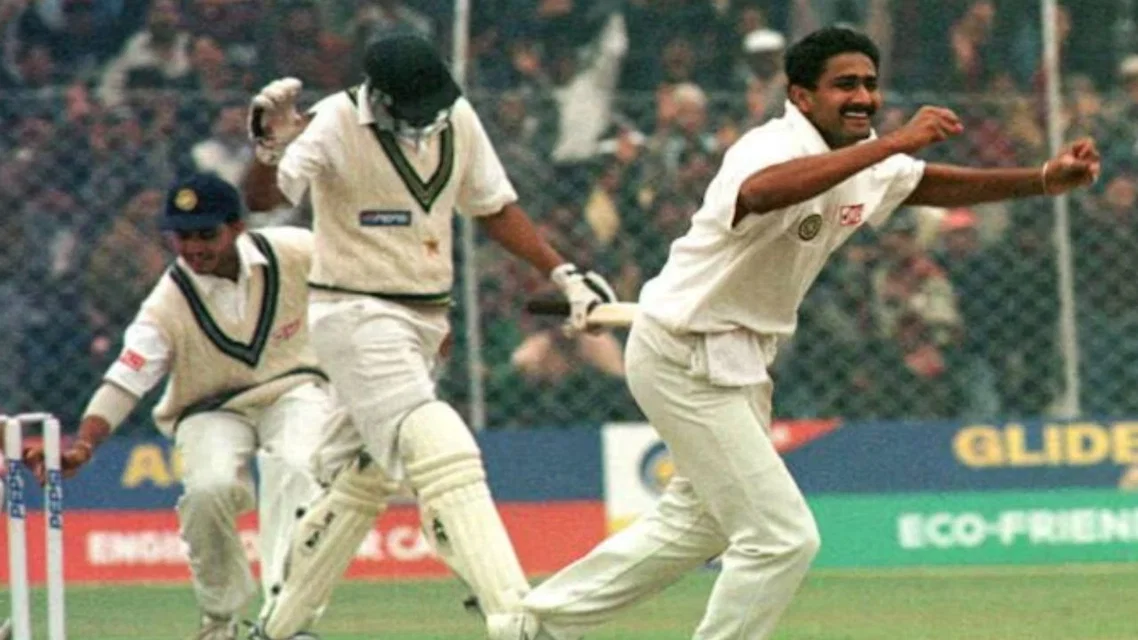 Anil Kumble's 10/74 in Delhi Test, 1999 against Pakistan [Source: X]