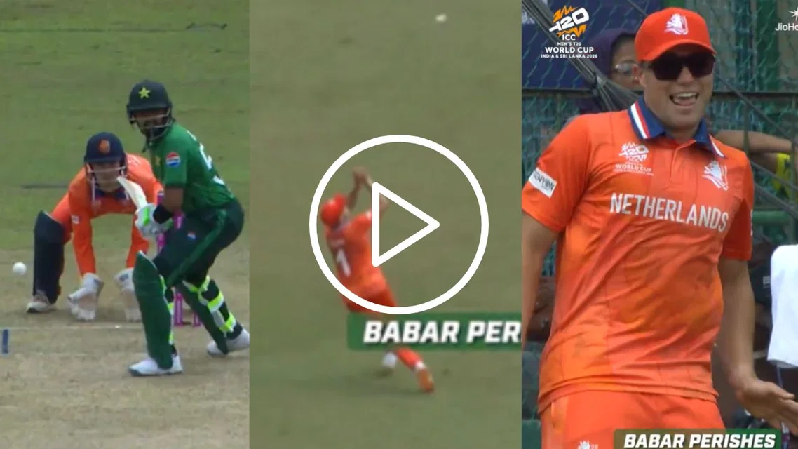 Netherlands fielder mocks Babar Azam [Source: X]