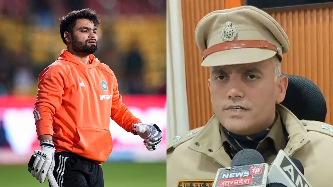 Rinku Singh with UP Police. Image Credits: X