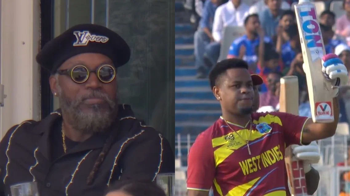 Chris Gayle record broken by Shimron Hetmyer [Source: @mufaddal_vohra/x]