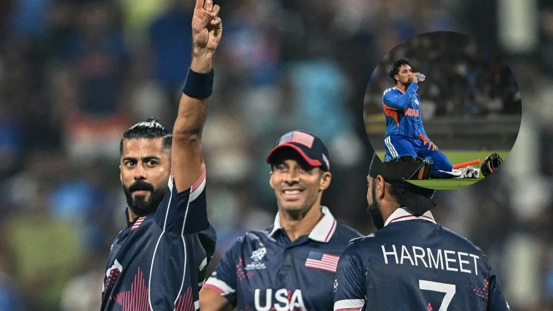 Ali Khan gets Abhishek Sharma's wicket (Source: AFP Photos)