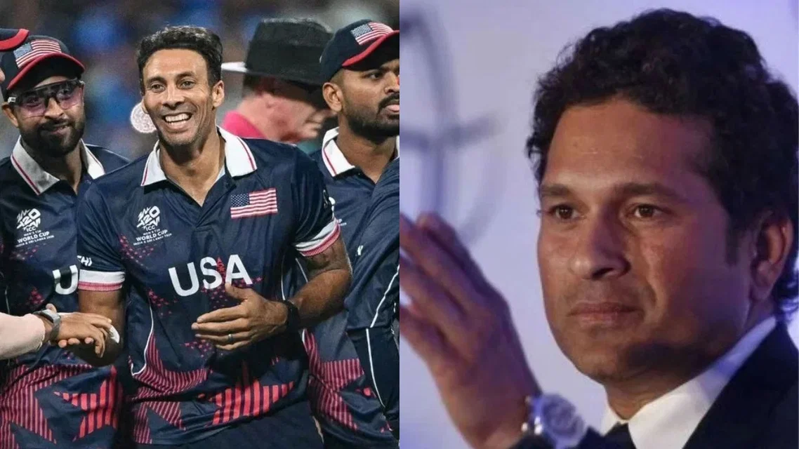 Sachin Tendulkar praises USA [Source: AFP, @rupert_halloway12/x]