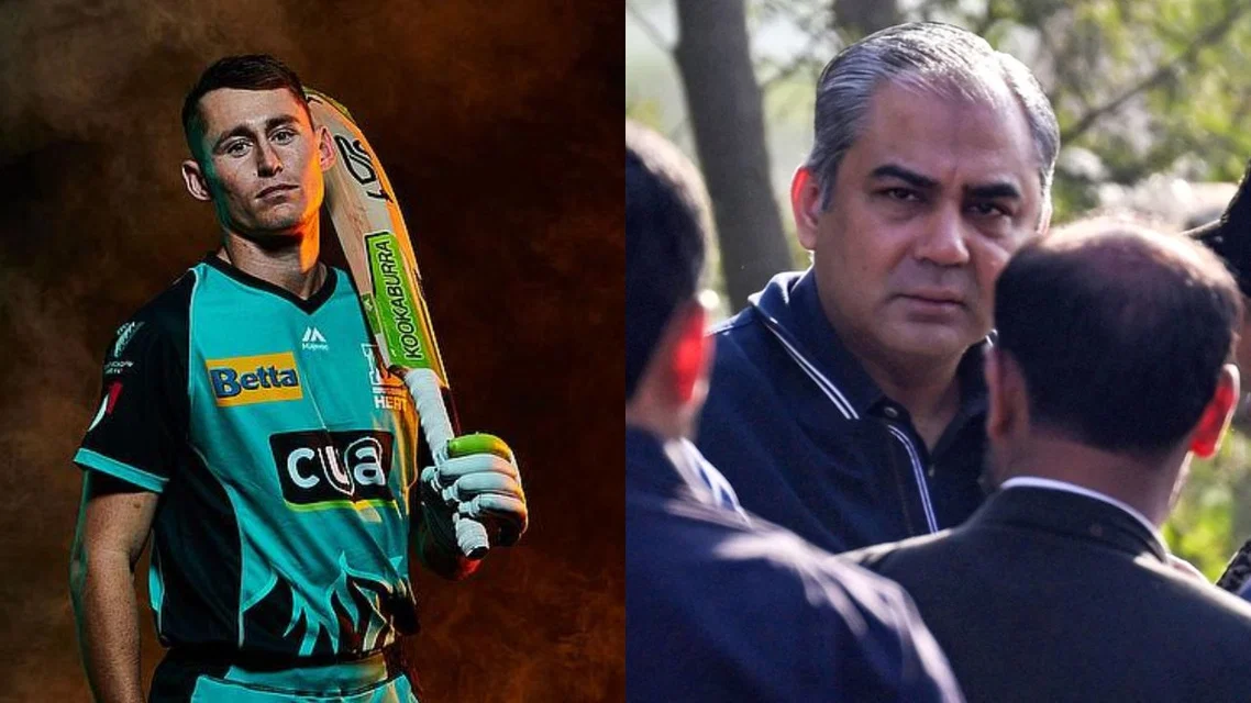 Marnus Labuschagne Mohsin Naqvi. Image Credits: X