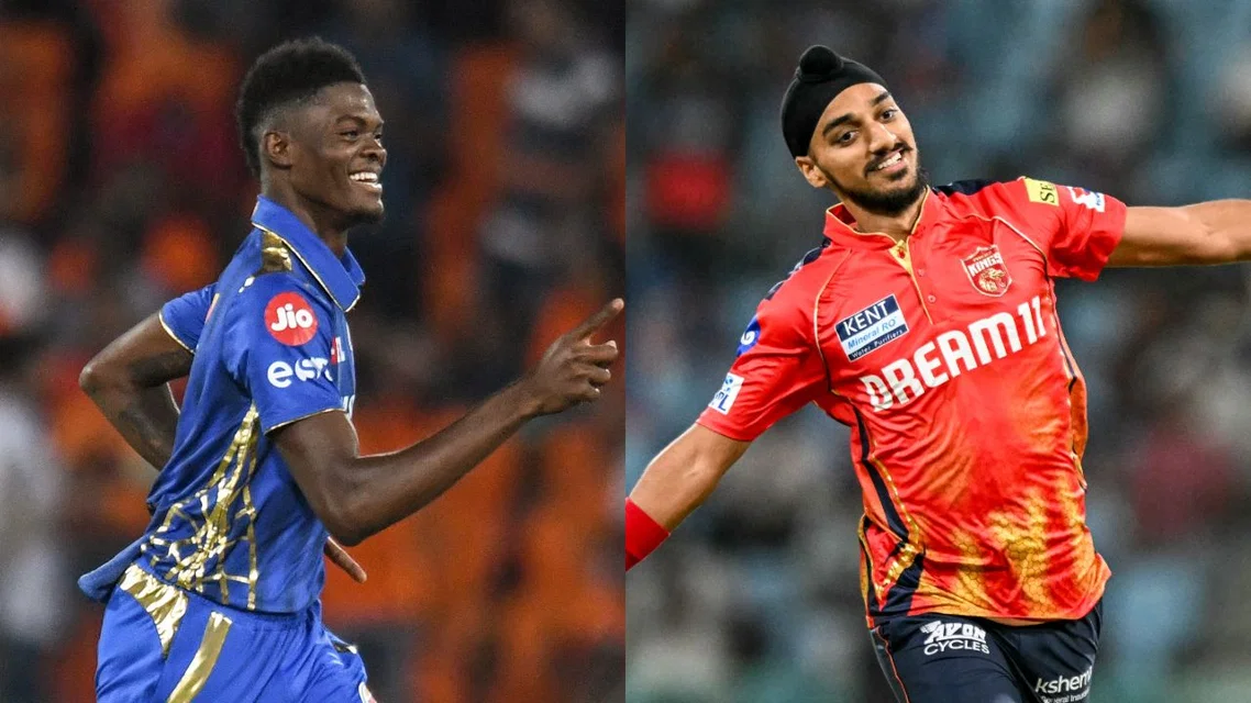 Alzarri Joseph (L) and Arshdeep Singh (R) (Source: AFP)&nbsp;