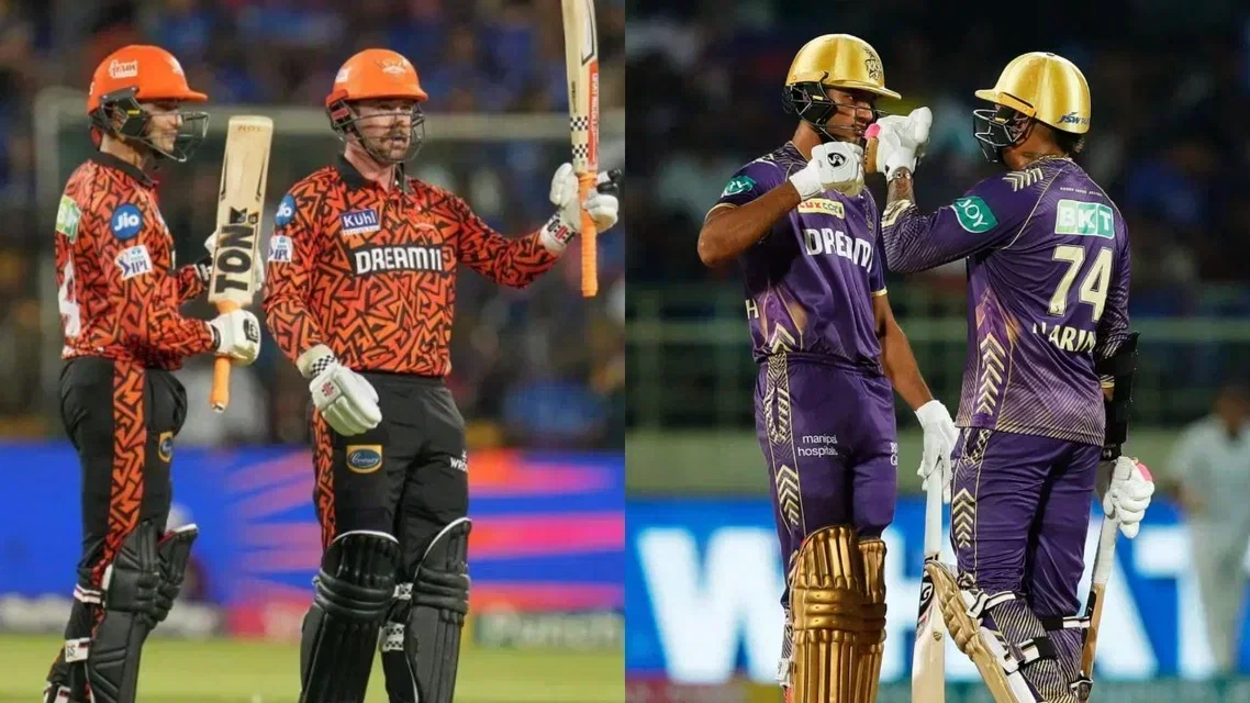 Sunrisers Hyderabad (L) and Kolkata Knight Riders (R) (Source: X)&nbsp;