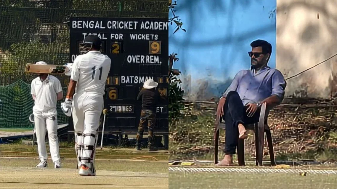 Mohammed Shami slams fifty in Ranji Trophy [Source: @CricSubhayan/X.com]