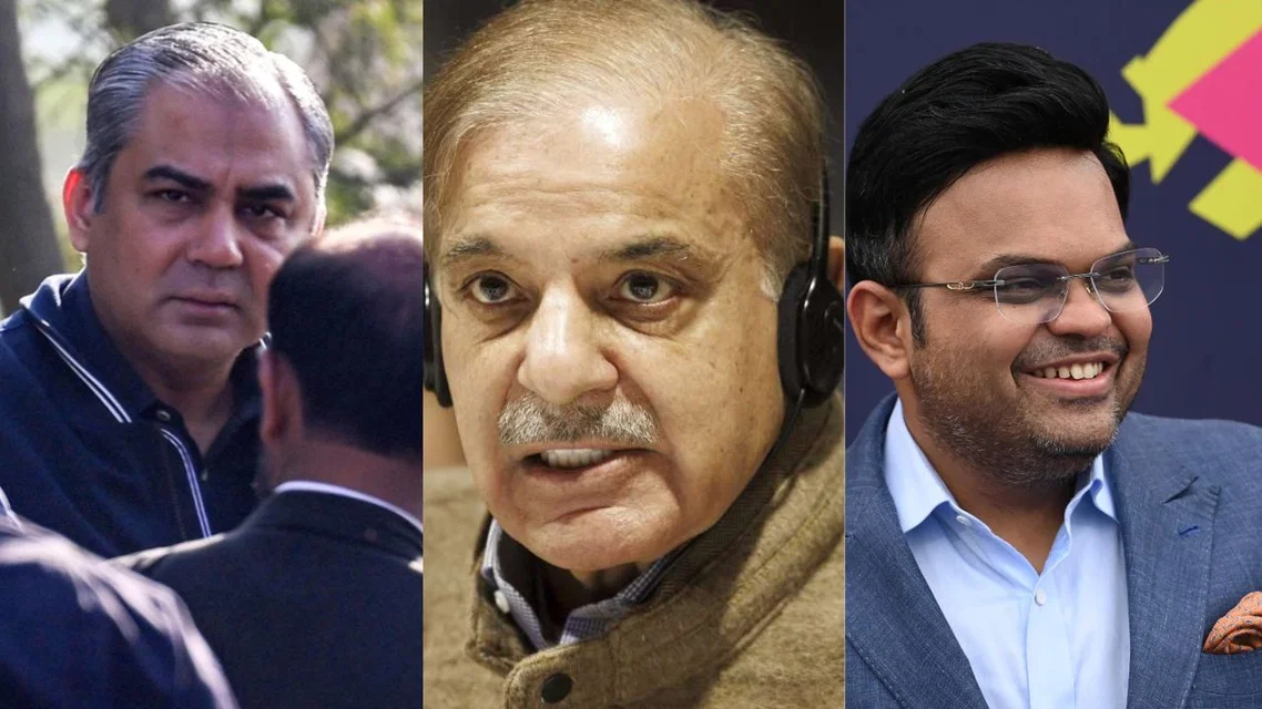 Mohsin Naqvi Shehbaz Sharif Jay Shah. Image Credits: X
