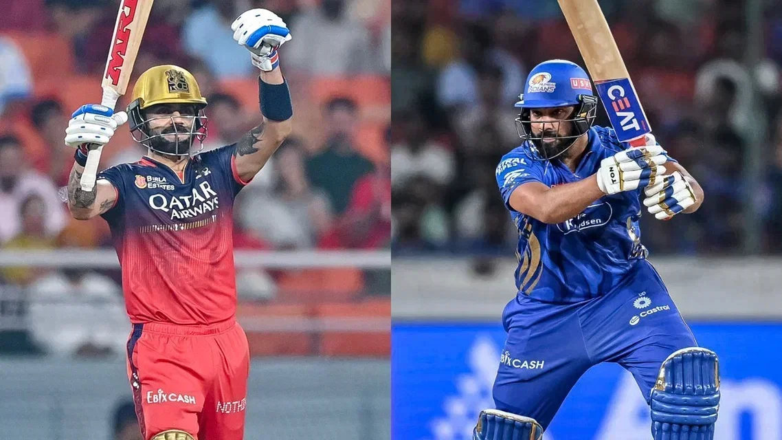 Virat Kohli (L) and Rohit Sharma (R) in IPL (Source: AFP)