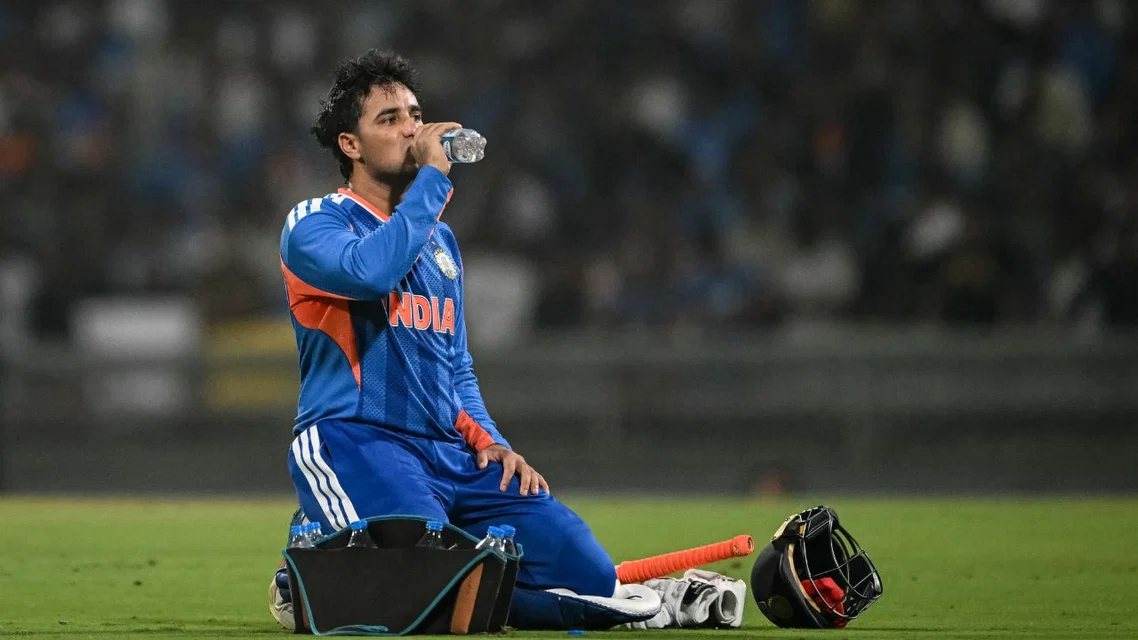Abhishek Sharma has been hospitalised [Source: AFP]