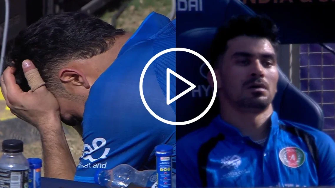Gurbaz cries in pain as SA beat AFG [Source: X]
