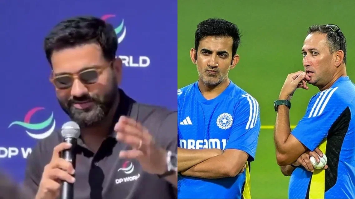 Rohit Sharma epic reply to Ajit Agarkar's non-committal tag. [Source - @rushiii_12/@itz_bl3ze/x]