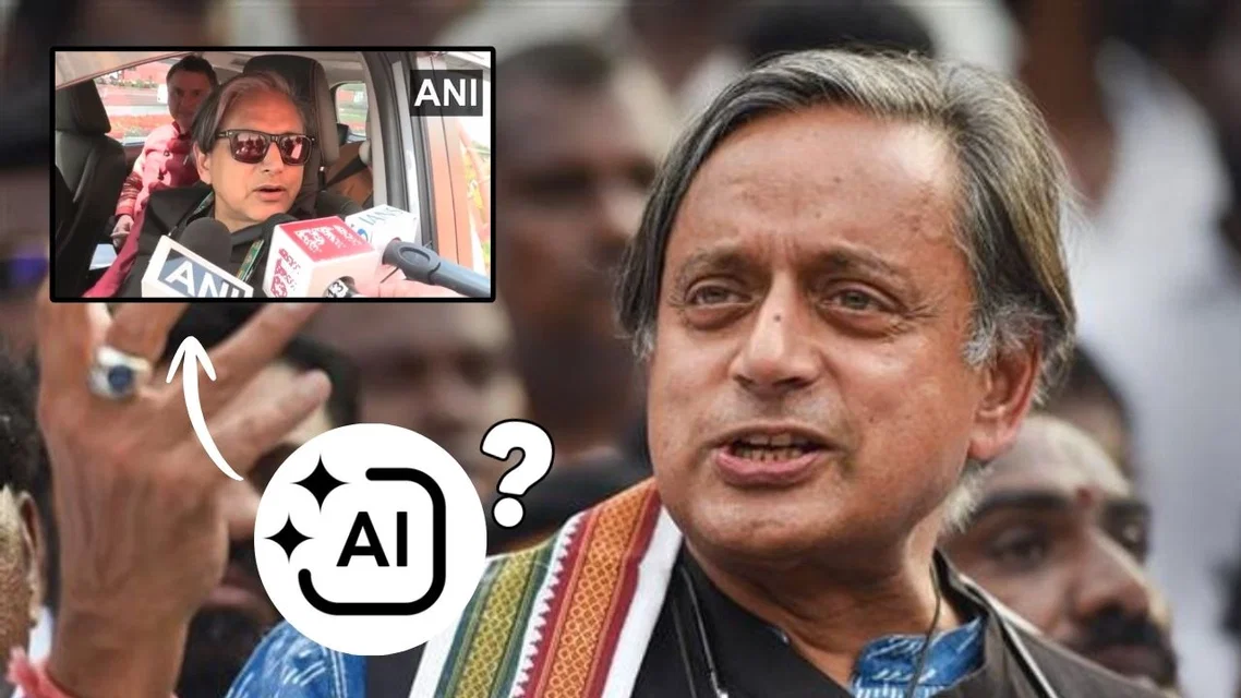 Shashi Tharoor calls his video AI generated [Source: X]