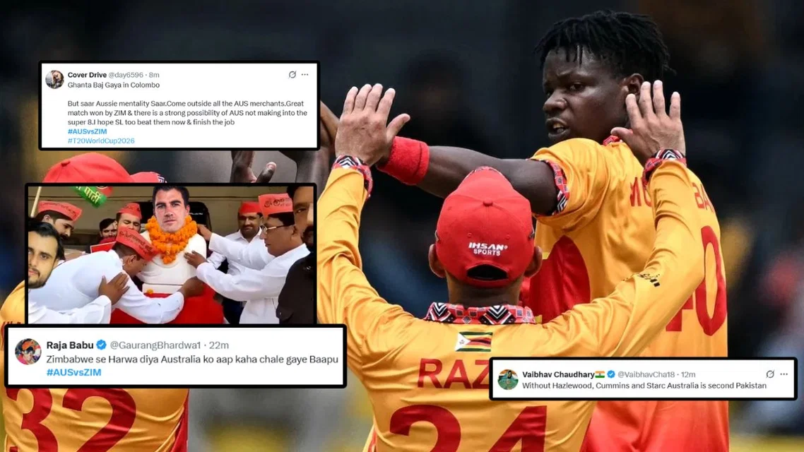 Zimbabwe defeated Australia in the T20 World Cup encounter [Source: X]