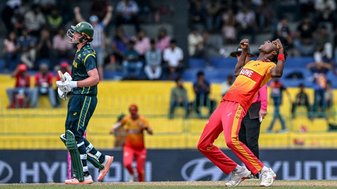 Zimbabwe defeated Australia in T20 WC [Source: AFP]